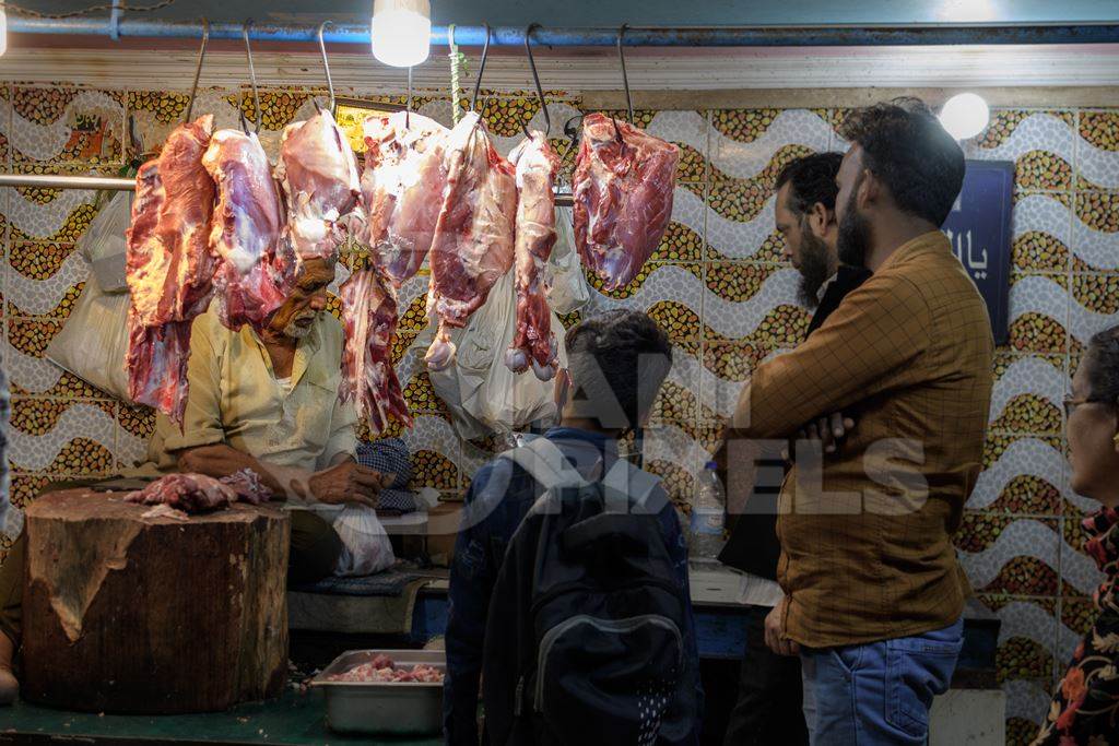 Meat shop in NIzamuddin, Delhi, India, 2023