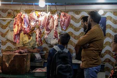 Meat shop in NIzamuddin, Delhi, India, 2023